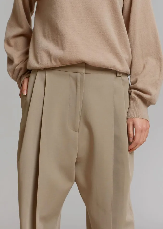 The Frankie Shop Naomie String Pants 8211 Latte Women Clothing
