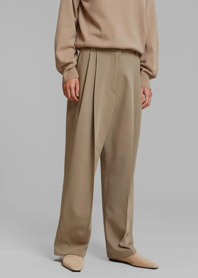 The Frankie Shop Naomie String Pants 8211 Latte Women Clothing