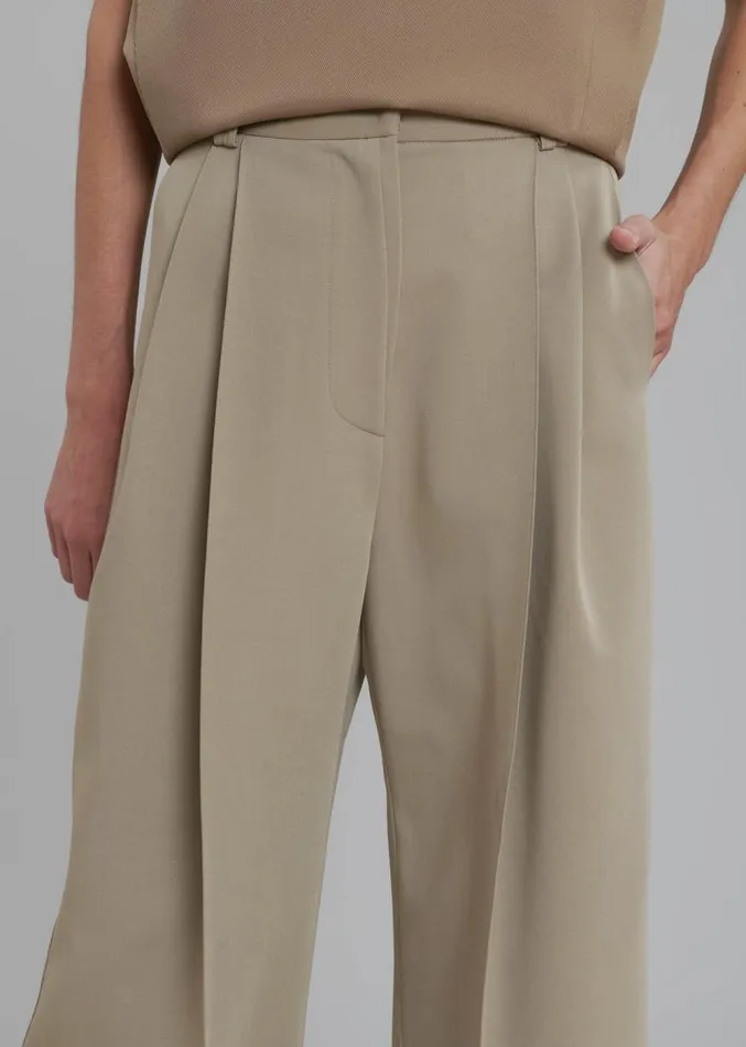 The Frankie Shop Naomie String Pants 8211 Latte Women Clothing