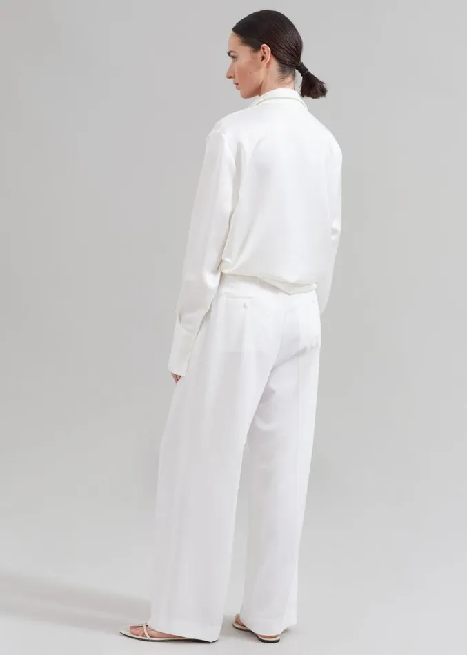 The Frankie Shop Nessi Pintuck Trousers 8211 White Women Suits