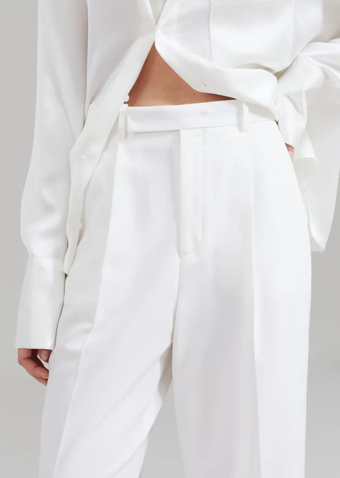 The Frankie Shop Nessi Pintuck Trousers 8211 White Women Suits