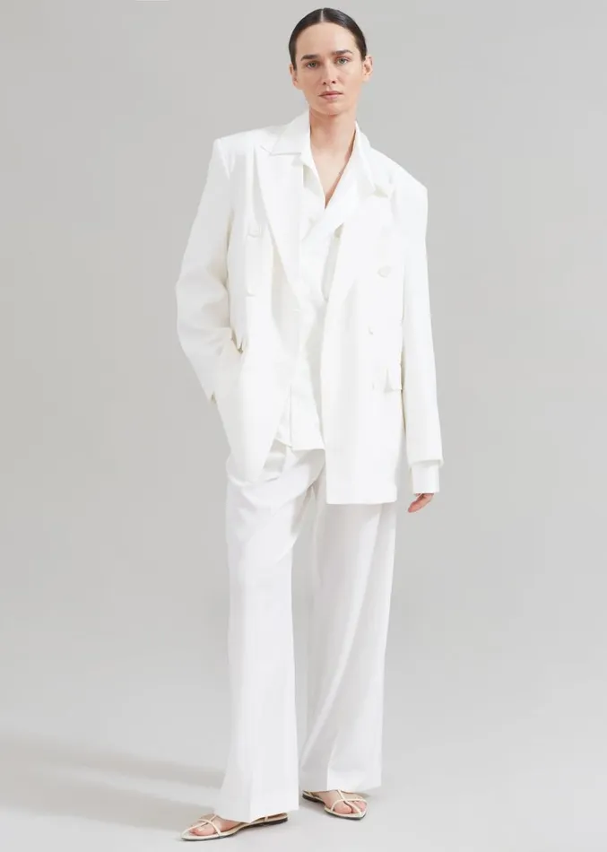 The Frankie Shop Nessi Pintuck Trousers 8211 White Women Suits