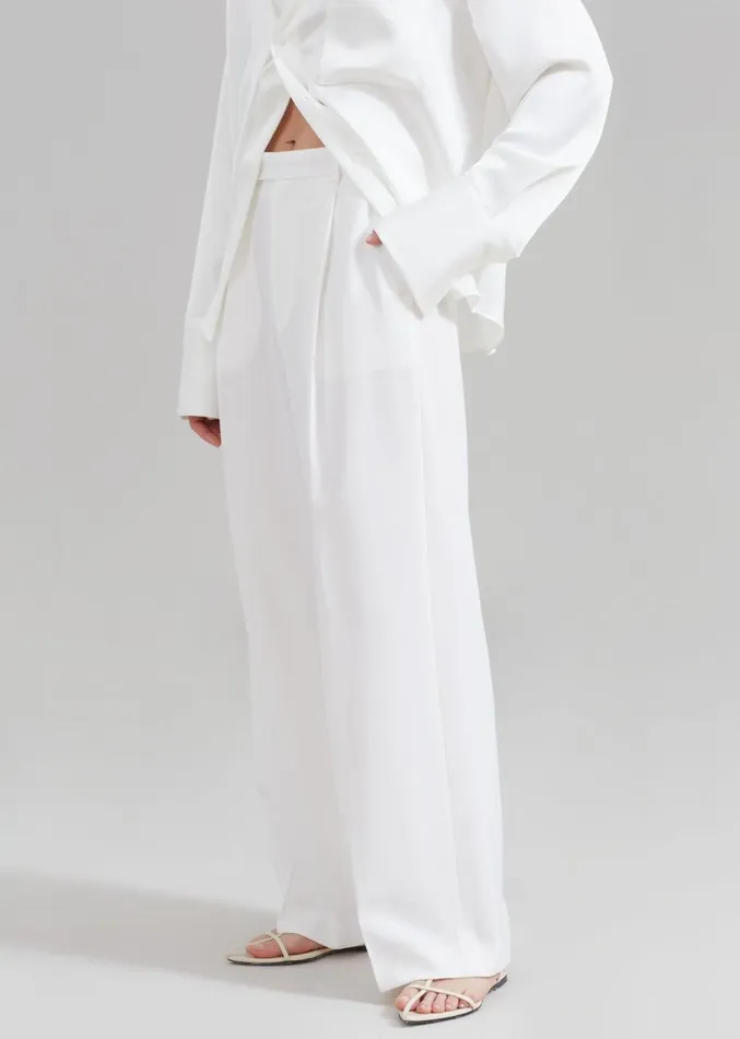 The Frankie Shop Nessi Pintuck Trousers 8211 White Women Suits