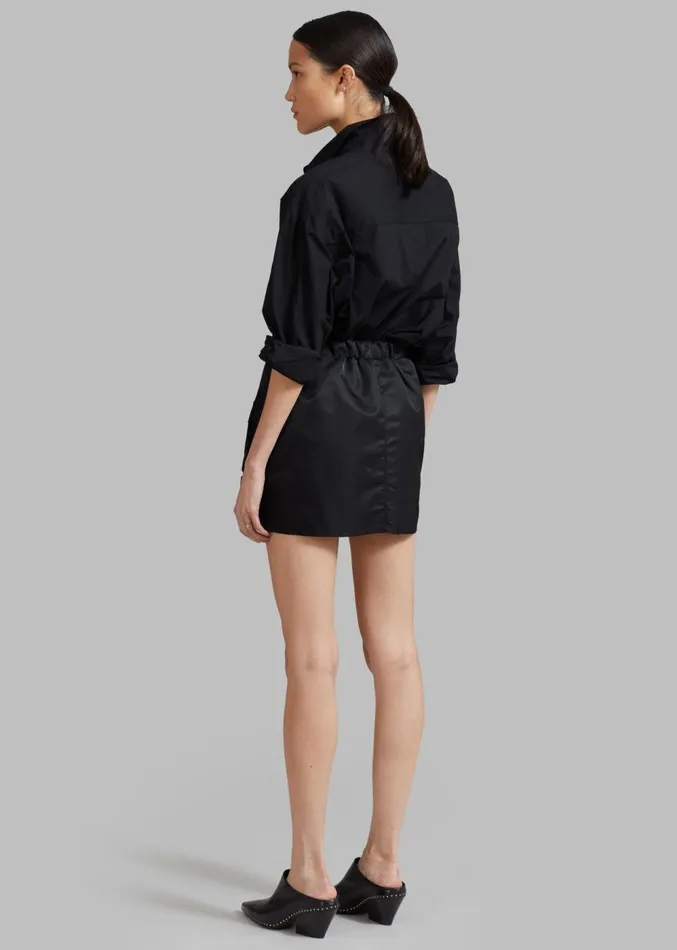 The Frankie Shop Neta Pocket Mini Skirt 8211 Black Women Clothing