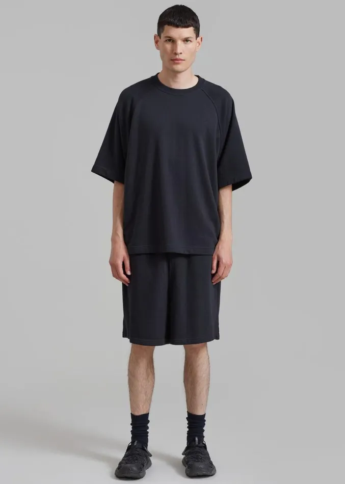 The Frankie Shop Newton Sweatshorts 8211 Black WomenMen Bottoms