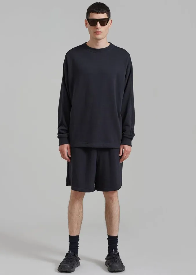 The Frankie Shop Newton Sweatshorts 8211 Black WomenMen Bottoms