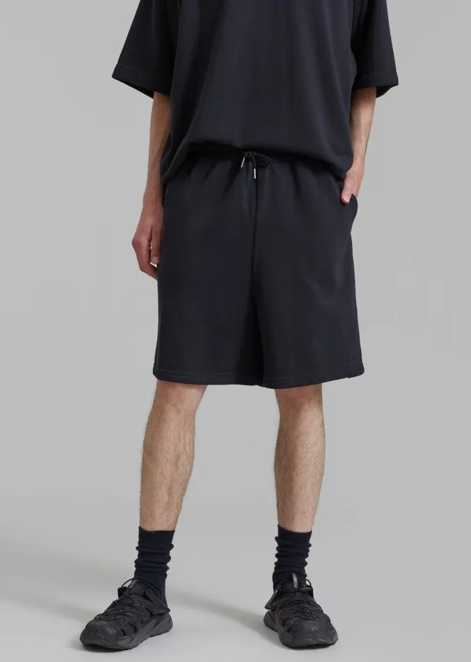 The Frankie Shop Newton Sweatshorts 8211 Black WomenMen Bottoms