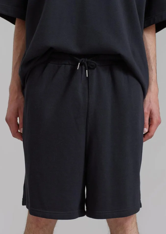 The Frankie Shop Newton Sweatshorts 8211 Black WomenMen Bottoms