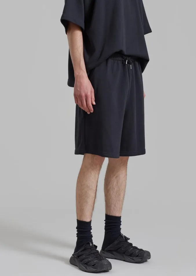 The Frankie Shop Newton Sweatshorts 8211 Black WomenMen Bottoms