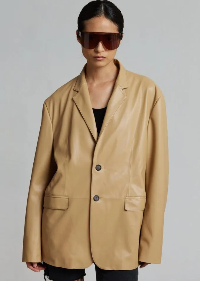 The Frankie Shop Olympia Blazer 8211 Butter MenWomen Outerwear