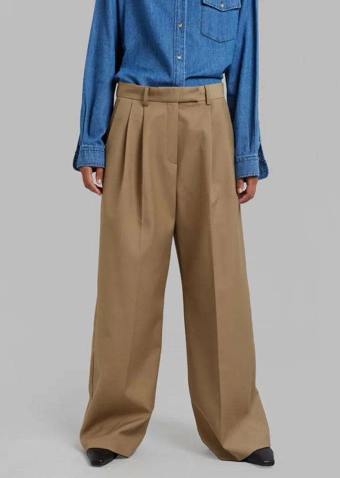The Frankie Shop Opp Suit Pants 8211 Taupe Women Clothing