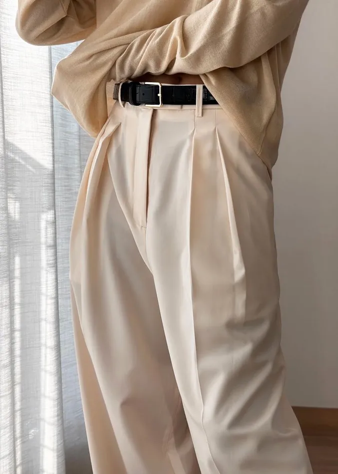 The Frankie Shop Pamela Trousers 8211 Cornsilk Women Clothing
