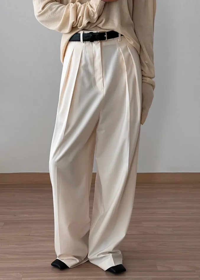 The Frankie Shop Pamela Trousers 8211 Cornsilk Women Clothing