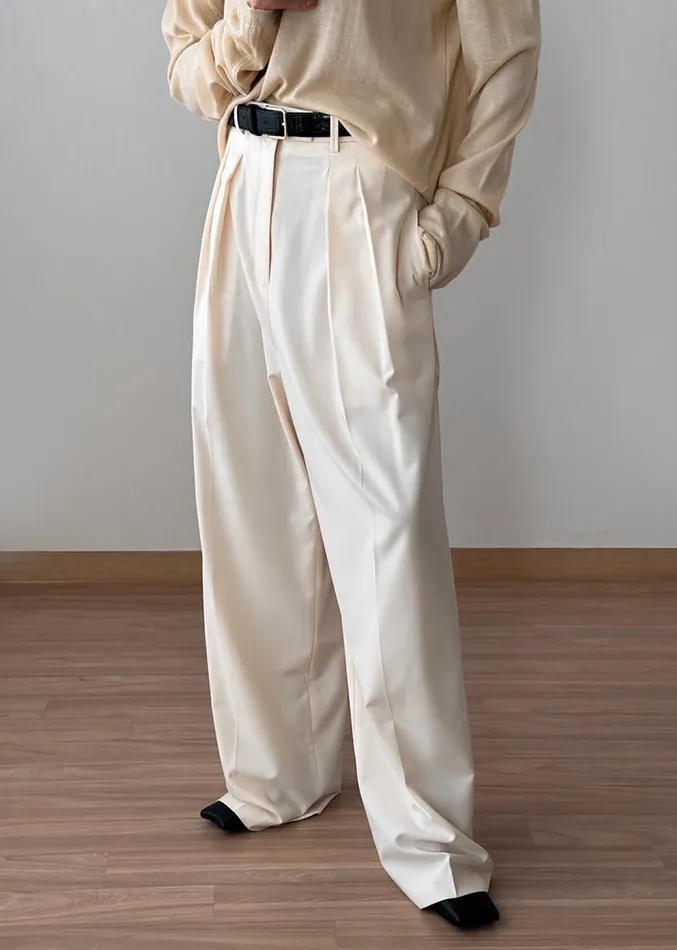 The Frankie Shop Pamela Trousers 8211 Cornsilk Women Clothing