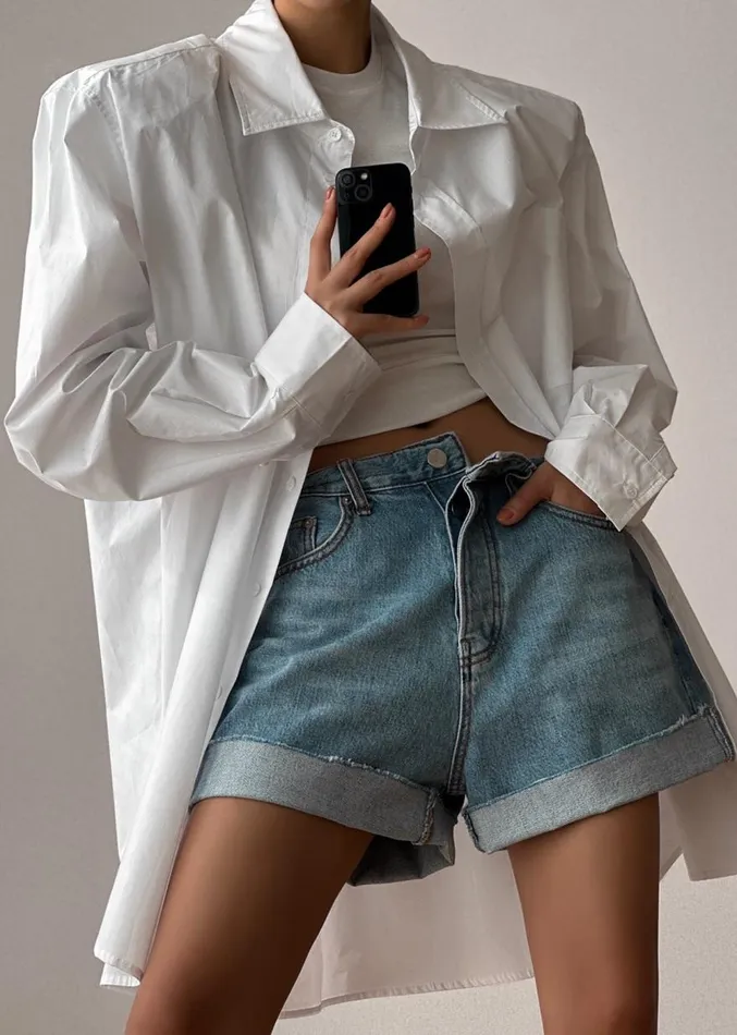 The Frankie Shop Panama Oversized Shirt 8211 White Women Clothing
