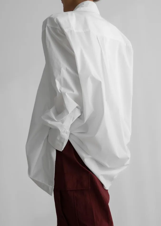 The Frankie Shop Panama Oversized Shirt 8211 White Women Clothing