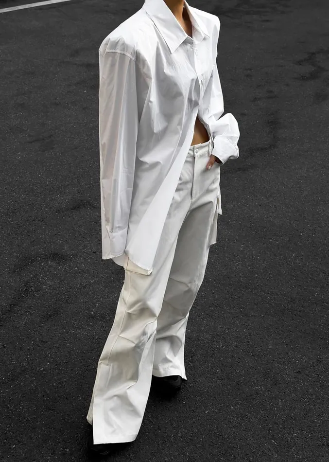 The Frankie Shop Panama Oversized Shirt 8211 White Women Clothing