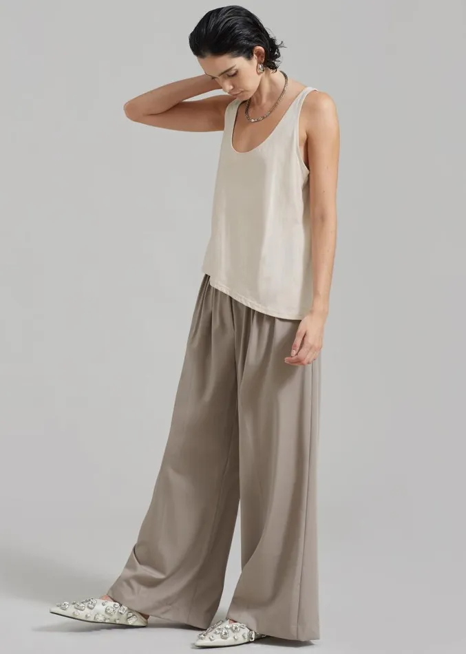 The Frankie Shop Penelope Tank Top 8211 Beige Women Tops