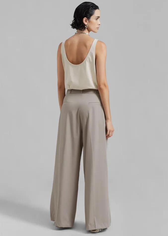 The Frankie Shop Penelope Tank Top 8211 Beige Women Tops