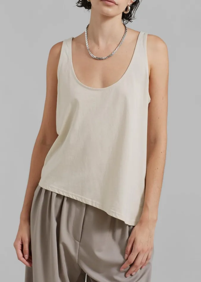The Frankie Shop Penelope Tank Top 8211 Beige Women Tops