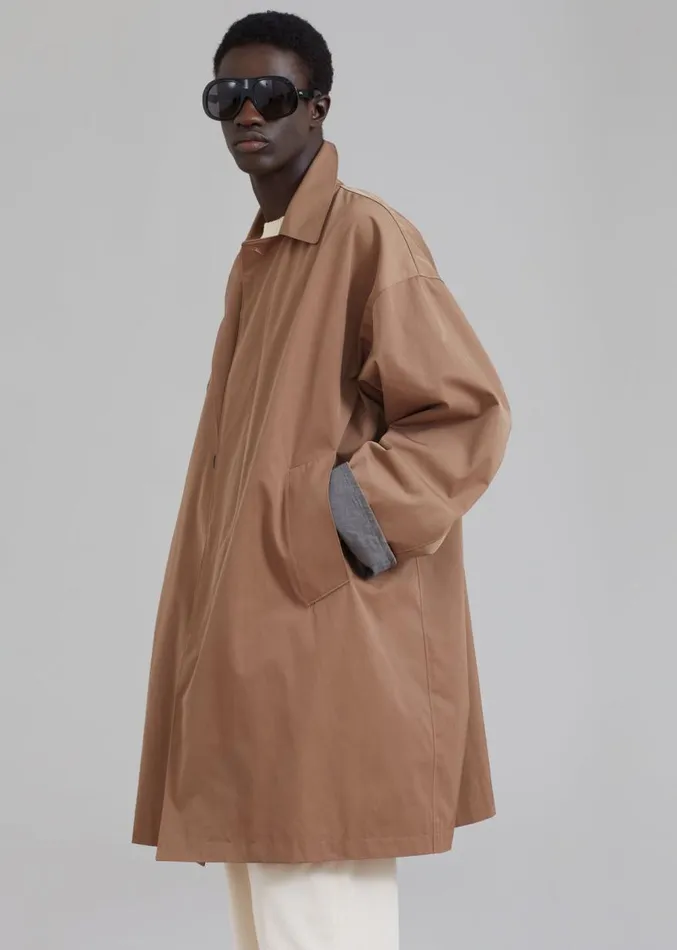 The Frankie Shop Peter Trench Coat 8211 Beige Men Outerwear