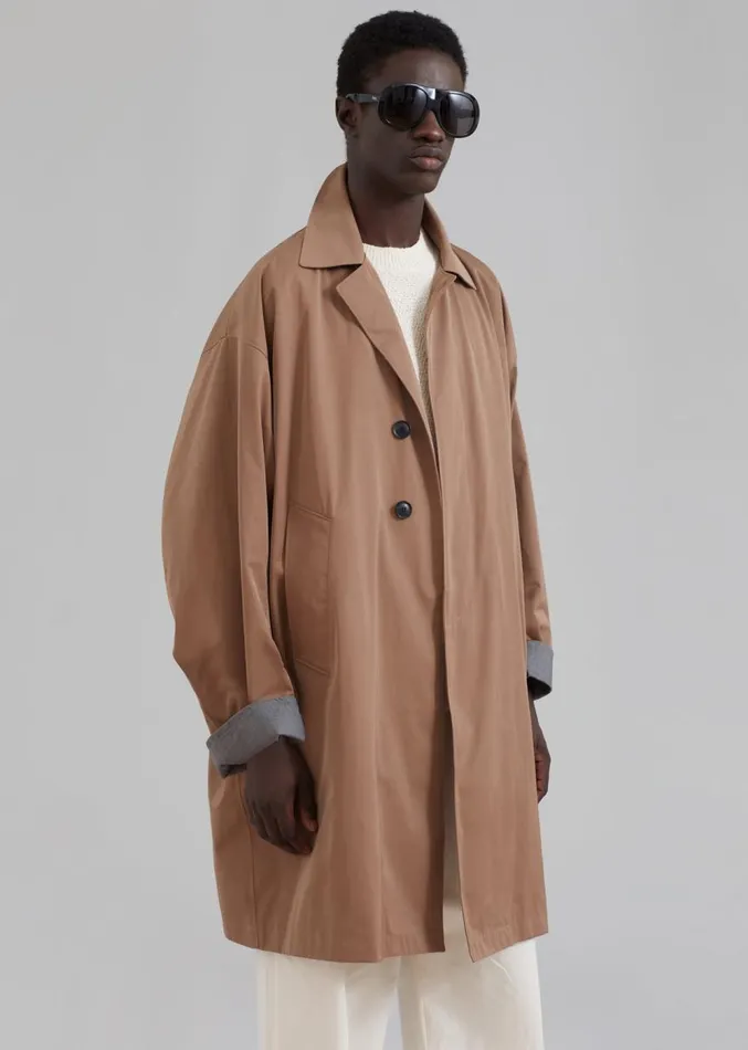 The Frankie Shop Peter Trench Coat 8211 Beige Men Outerwear