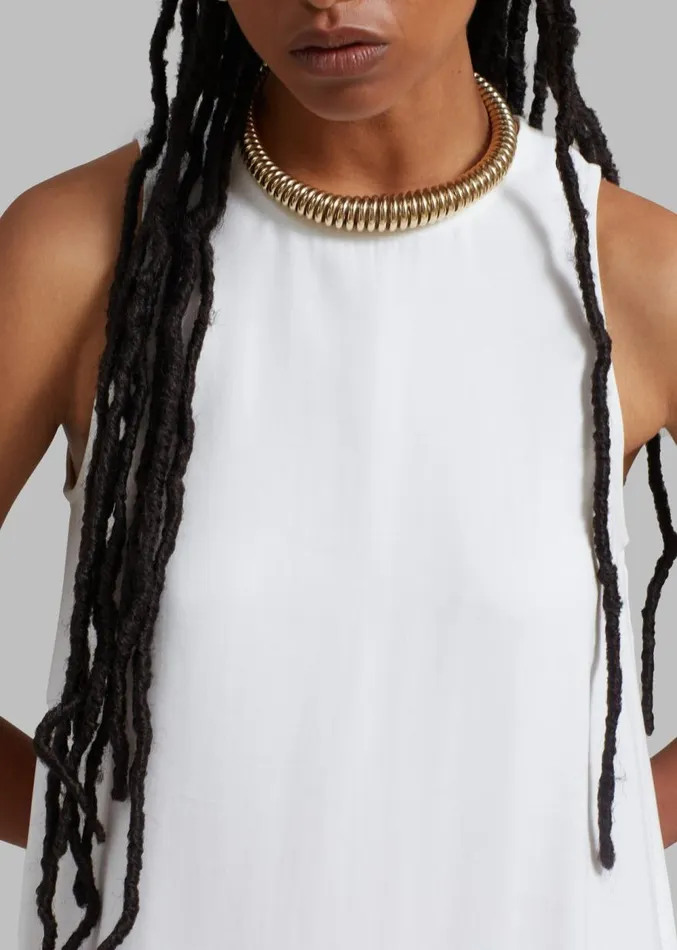 The Frankie Shop Phoebe Sleeveless Maxi Dress 8211 White Women Clothing