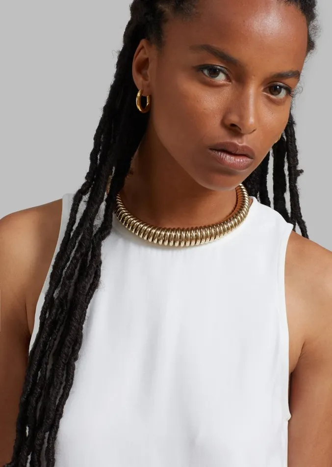 The Frankie Shop Phoebe Sleeveless Maxi Dress 8211 White Women Clothing