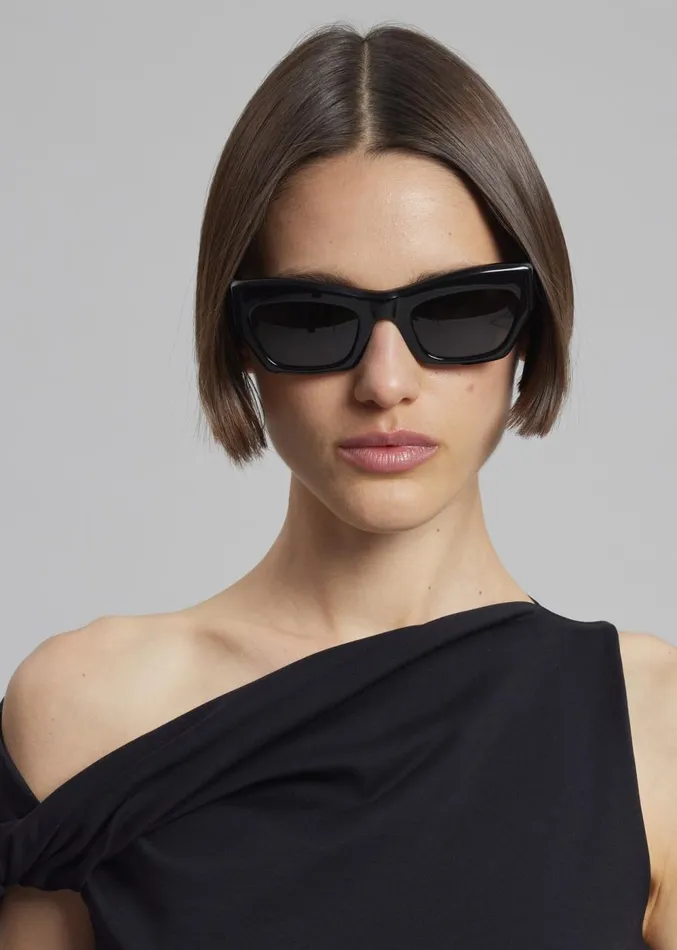 The Frankie Shop Port Tanger Ayreen Sunglasses 8211 Black Women Accessories