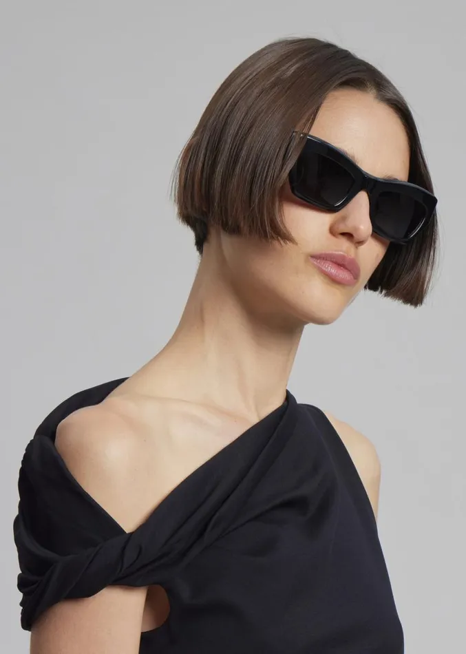 The Frankie Shop Port Tanger Ayreen Sunglasses 8211 Black Women Accessories