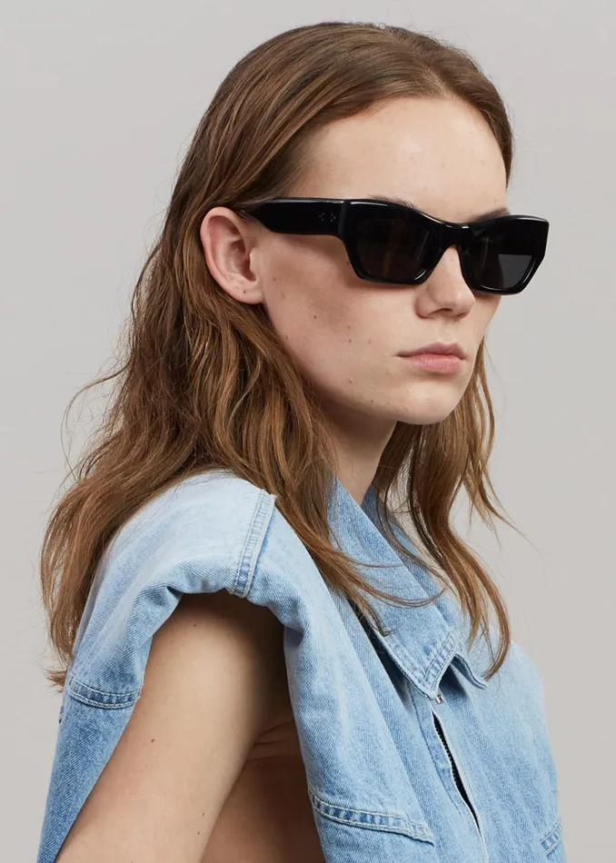 The Frankie Shop Port Tanger Ayreen Sunglasses 8211 Black Women Accessories