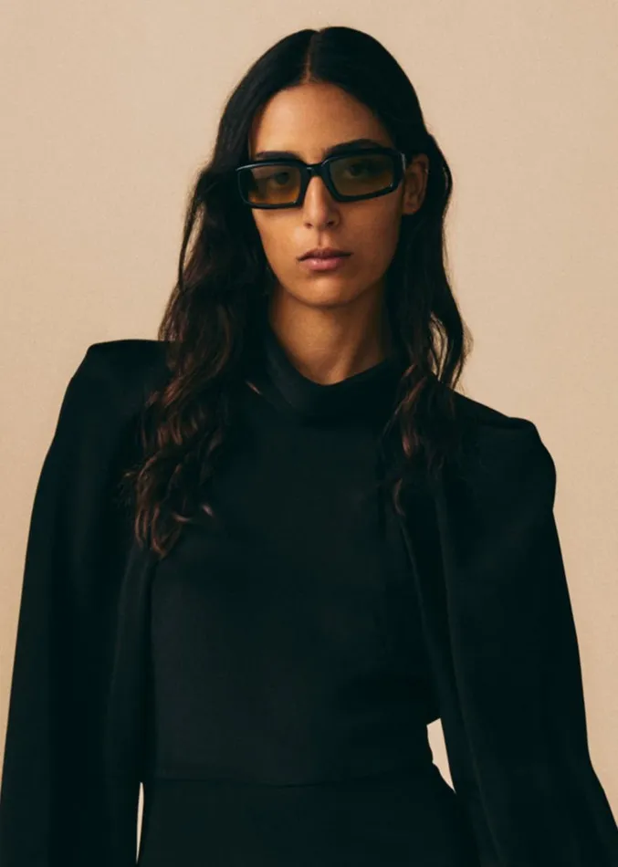 The Frankie Shop Port Tanger Mektoub Sunglasses 8211 Black Acetate MenWomen Accessories