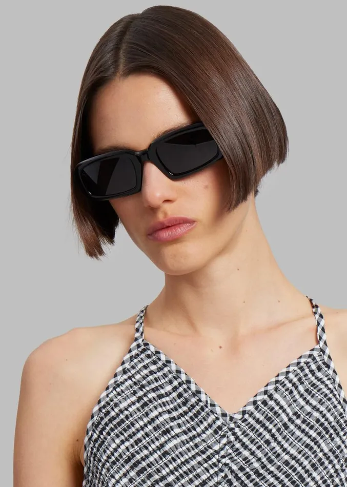 The Frankie Shop Port Tanger Mektoub Sunglasses 8211 Black Acetate MenWomen Accessories