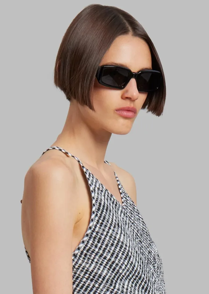 The Frankie Shop Port Tanger Mektoub Sunglasses 8211 Black Acetate MenWomen Accessories