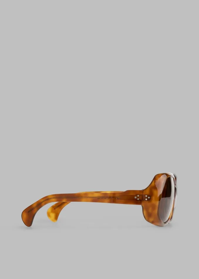 The Frankie Shop Port Tanger Yamina Sunglasses 8211 Oliban Acetate Tobacco Lens Women Accessories