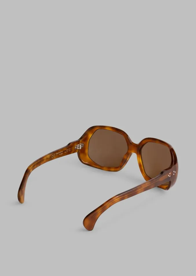 The Frankie Shop Port Tanger Yamina Sunglasses 8211 Oliban Acetate Tobacco Lens Women Accessories