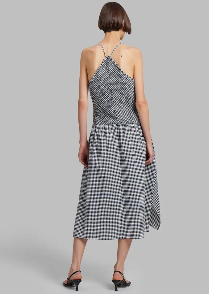The Frankie Shop Proenza Schouler White Label Gingham Seersucker Smocked Dress 8211 WhiteBlack Women Dresses
