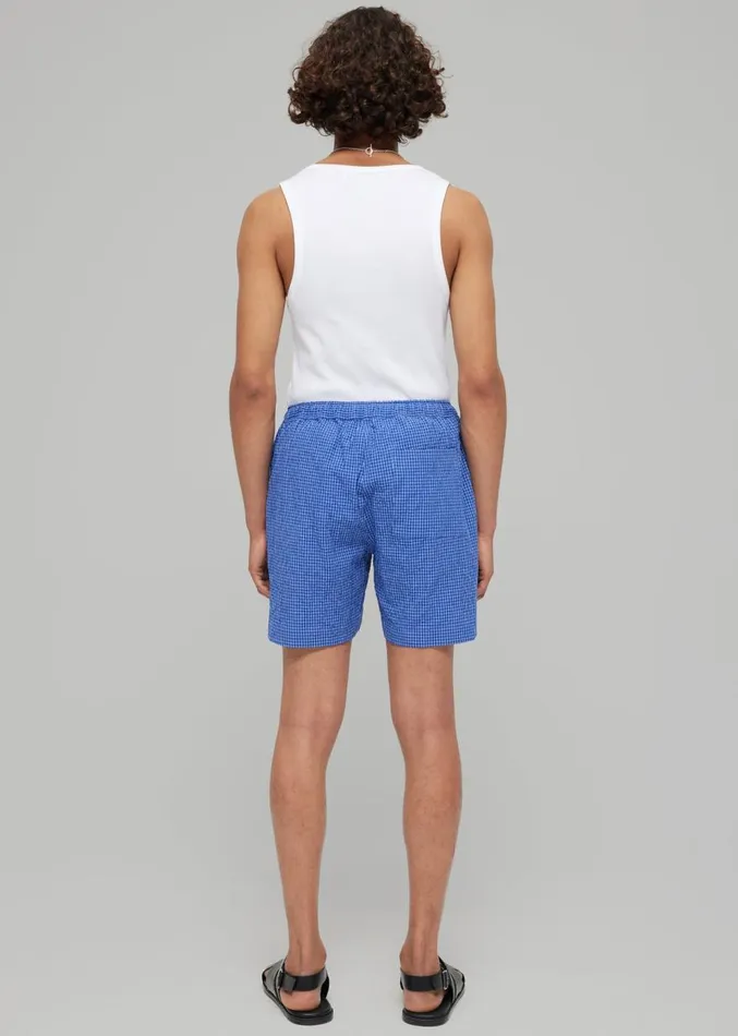 The Frankie Shop Rhe Checkered Shorts 8211 Ultramarine White Check Men Clothing
