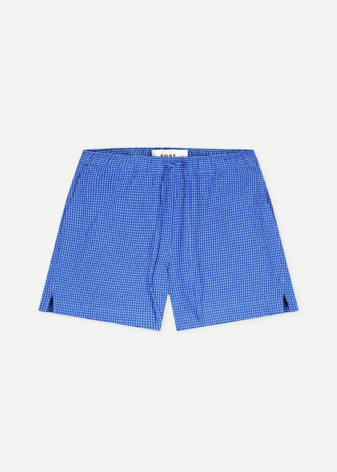 The Frankie Shop Rhe Checkered Shorts 8211 Ultramarine White Check Men Clothing