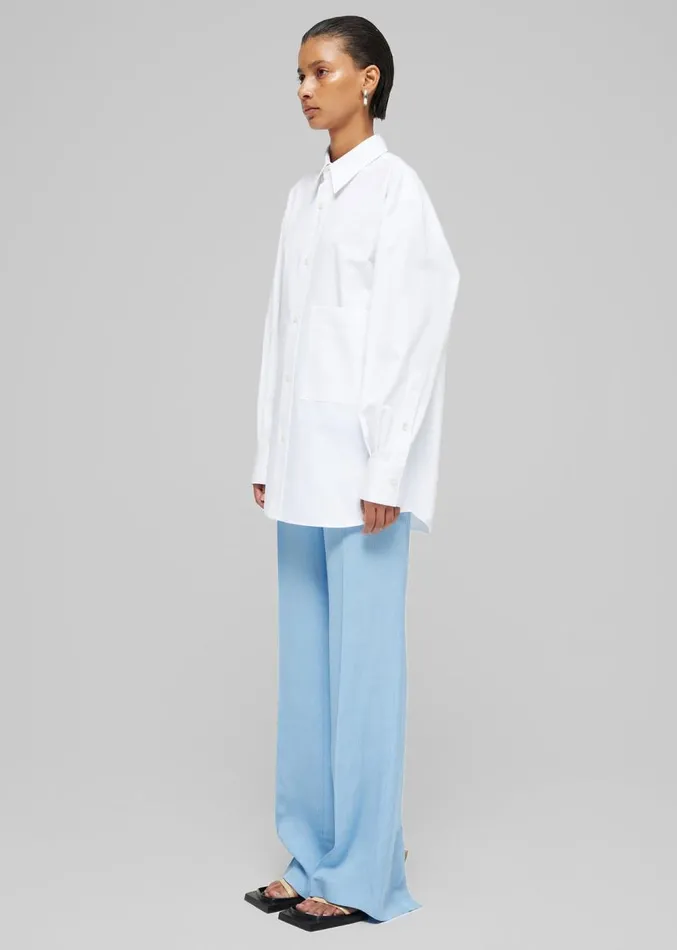 The Frankie Shop Rhe Unisex Classic Shirt 8211 White WomenMen Clothing