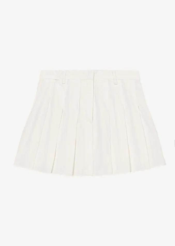 The Frankie Shop Rachael Pleated Mini Skirt 8211 White Women Clothing
