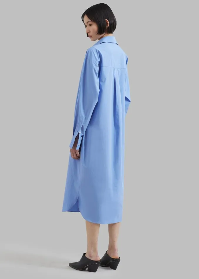 The Frankie Shop Raven Pocket Shirt Dress 8211 Sky Women Dresses