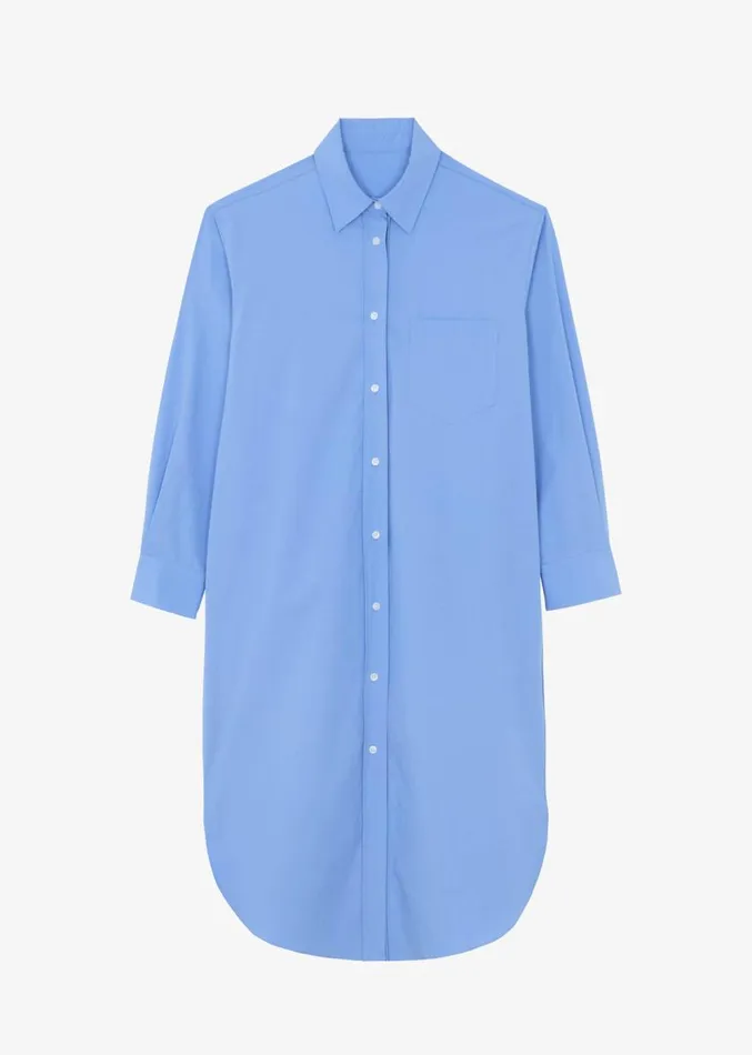 The Frankie Shop Raven Pocket Shirt Dress 8211 Sky Women Dresses