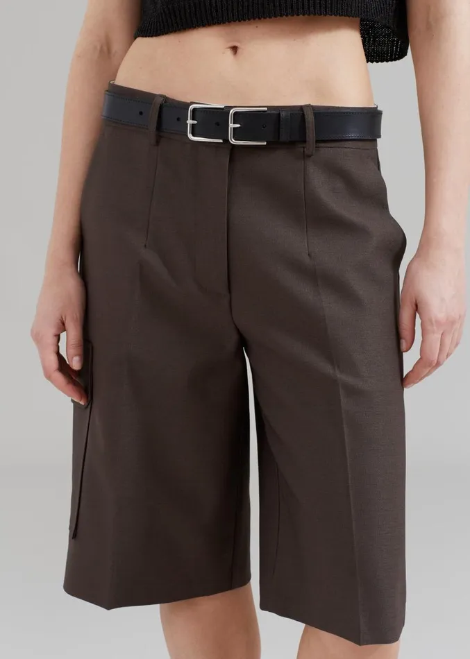 The Frankie Shop Revel Cargo Shorts 8211 Brown Women Clothing
