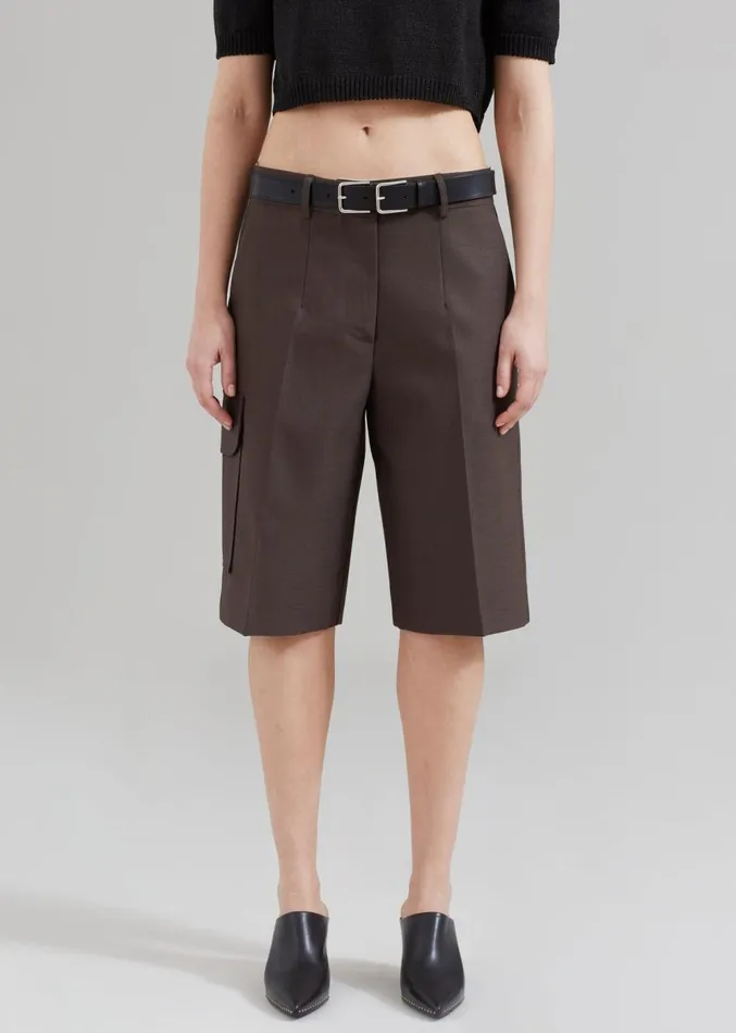 The Frankie Shop Revel Cargo Shorts 8211 Brown Women Clothing