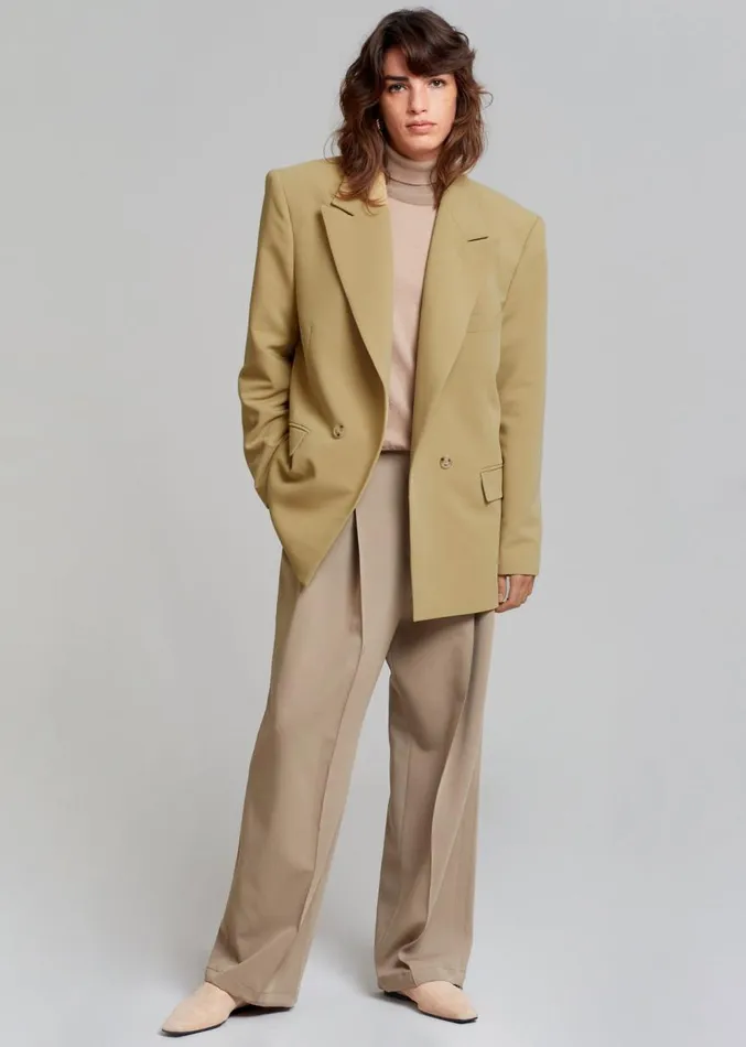 The Frankie Shop Rosali Blazer 8211 Khaki Women Clothing