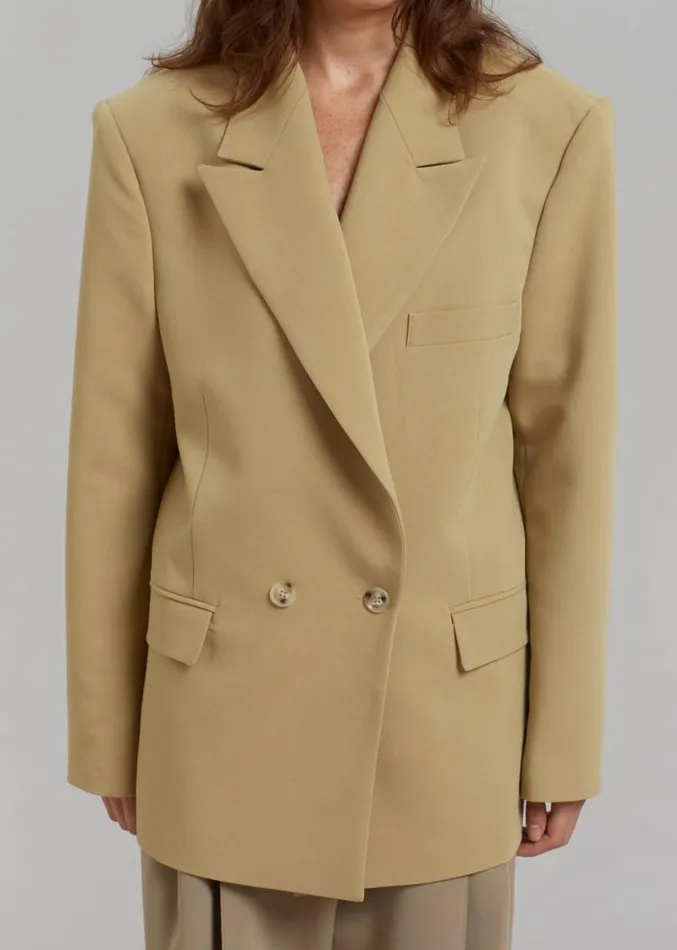 The Frankie Shop Rosali Blazer 8211 Khaki Women Clothing