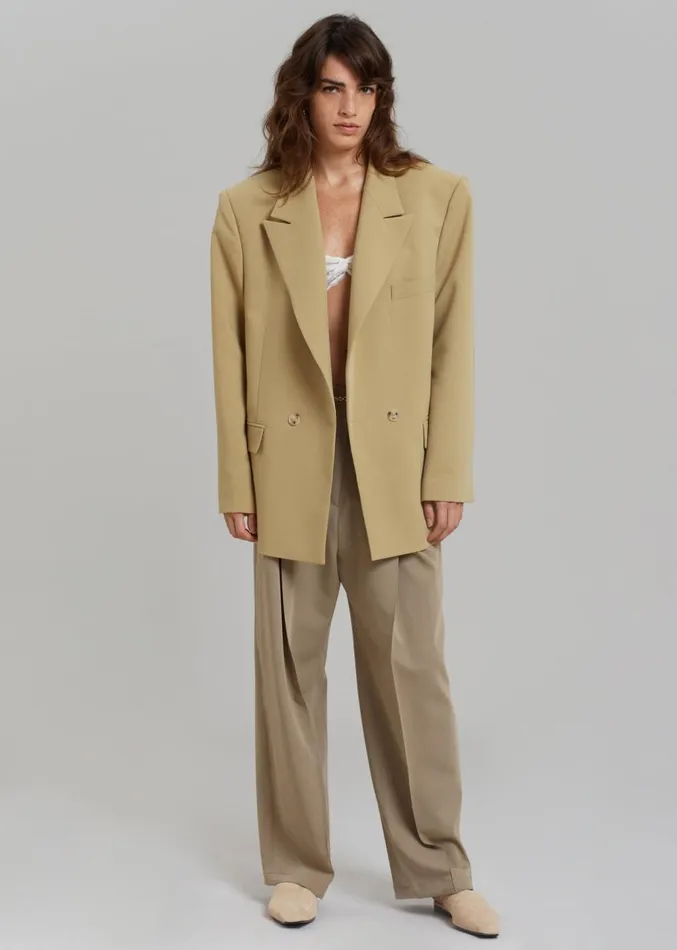 The Frankie Shop Rosali Blazer 8211 Khaki Women Clothing