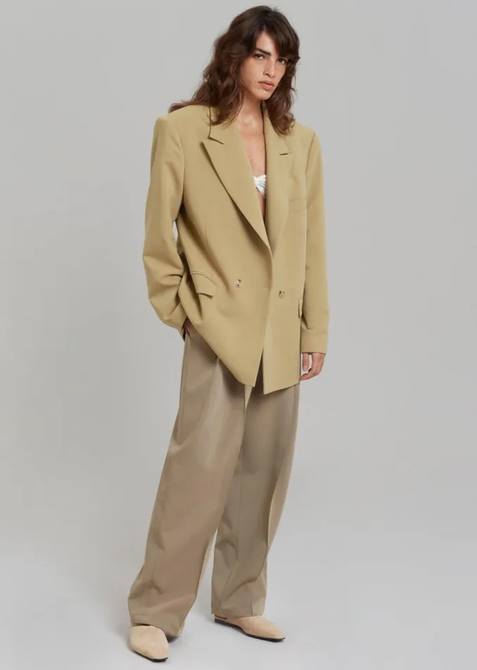 The Frankie Shop Rosali Blazer 8211 Khaki Women Clothing