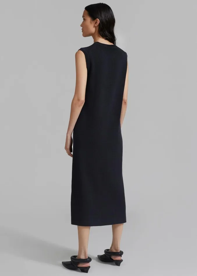 The Frankie Shop Rosie Knit Dress 8211 Black Women Dresses